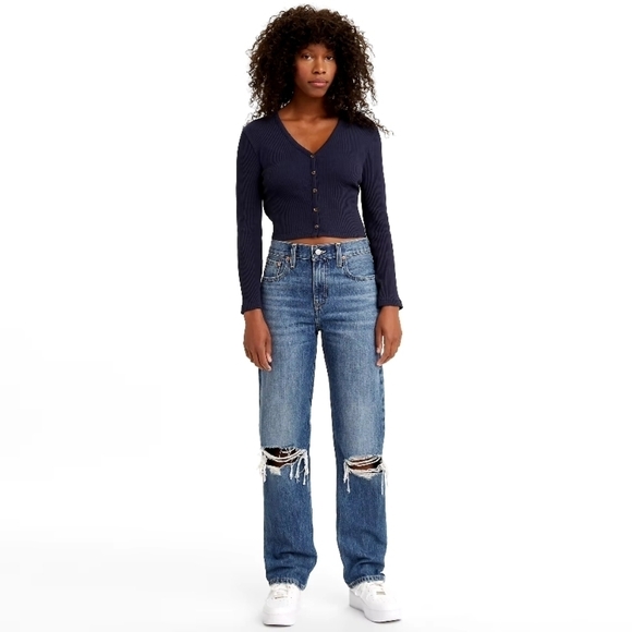 Levis Breathe Out Medium Wash Low Pro Jeans 32 - Picture 1 of 9
